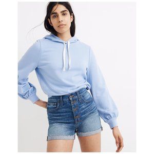 Madewell Button-front high-rise denim shorts